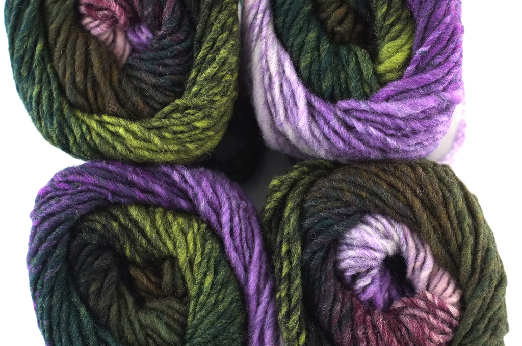 Noro Kureyon Color 462, Worsted Weight 100% Wool Knitting Yarn, purple, maroon, olive from Purple Sage Yarns