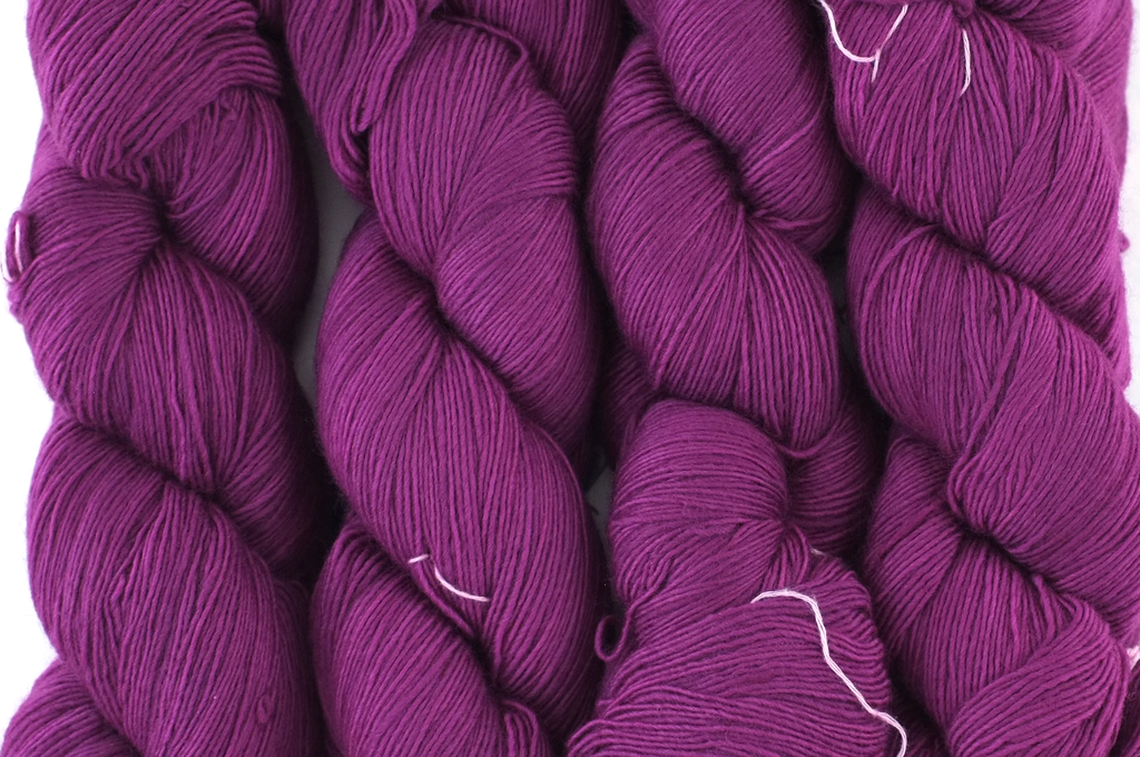 Malabrigo Lace yarn, Hollyhock, intense dark pink, fuchsia, color 148, lace weight from Purple Sage Yarns