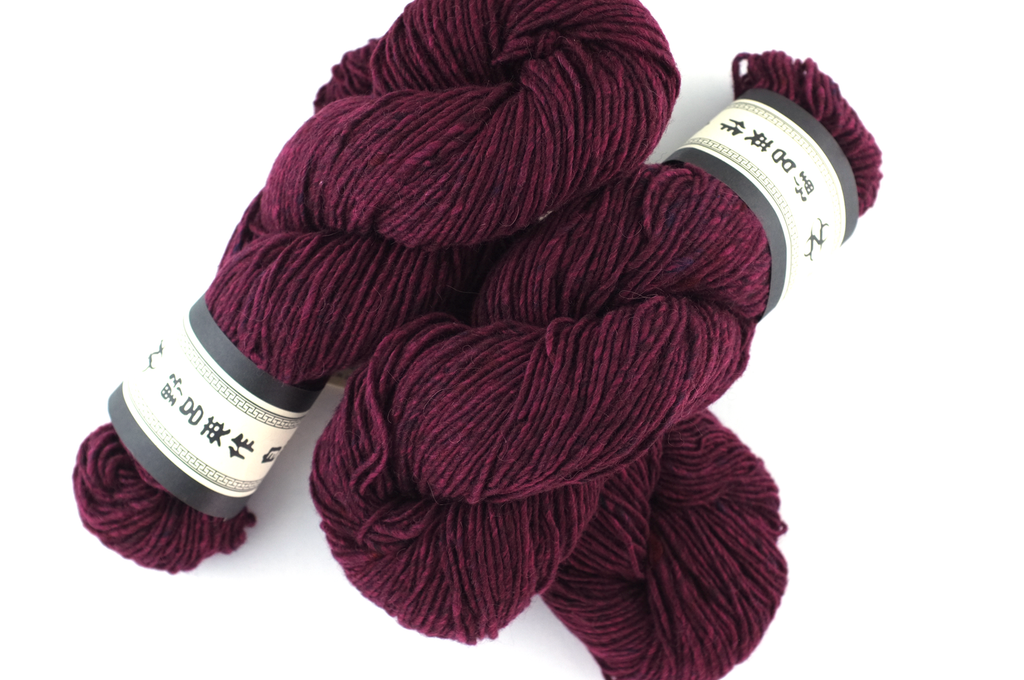 Noro Madara Color 27, Umeboshi, wool silk alpaca, worsted weight knitting yarn, deep burgundy