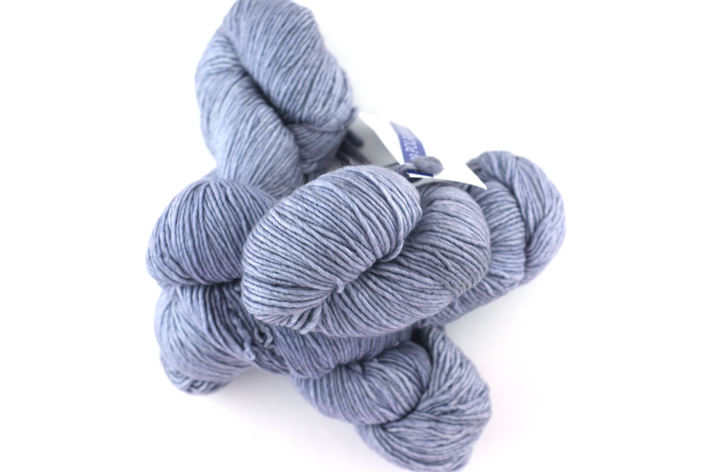 Malabrigo Worsted in color Polar Morn, #009, Merino Wool Aran Weight Knitting Yarn, light cool gray from Purple Sage Yarns