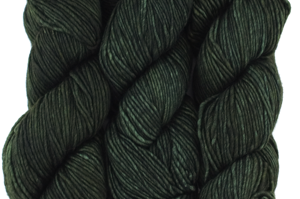 Malabrigo Worsted in color Olive, #056, Merino Wool Aran Weight Knitting Yarn, deep olive green