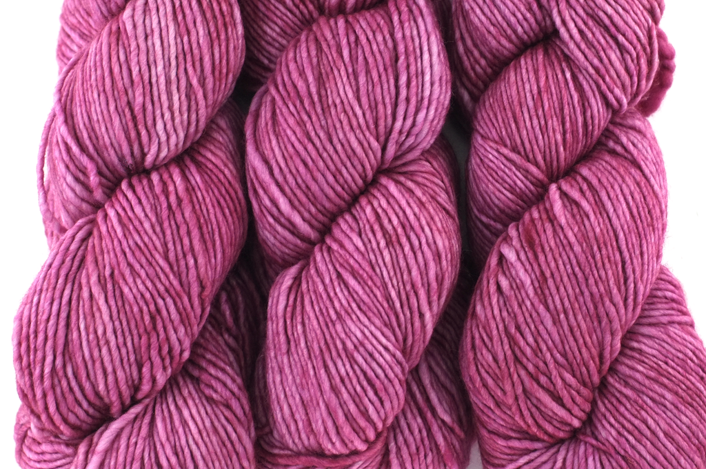 Malabrigo Worsted in color Damask Rose, #130, Merino Wool Aran Weight Knitting Yarn, vintage rose pink from Purple Sage Yarns