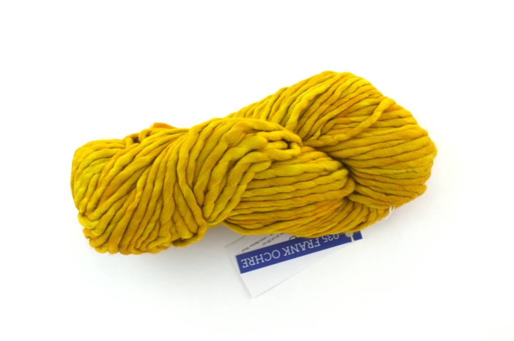 Malabrigo Rasta in color Frank Ochre, Super Bulky Merino Wool Knitting Yarn, gorgeous ochre yellow, #035 from Purple Sage Yarns