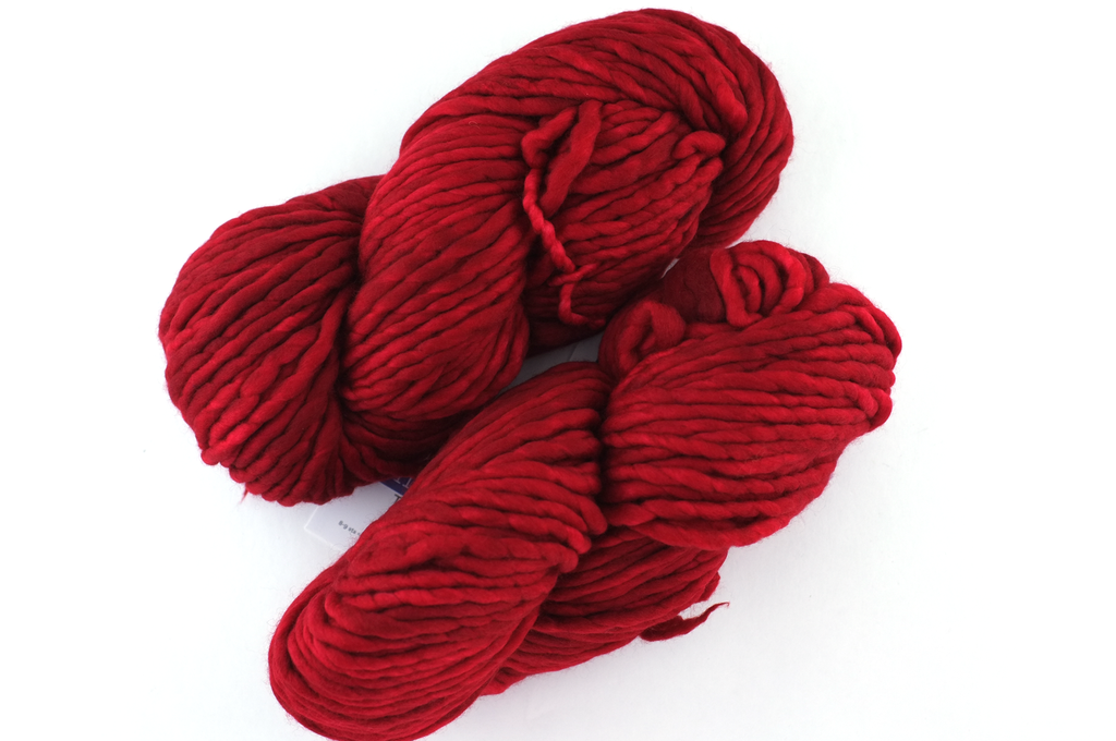 Malabrigo Rasta in color Ravelry Red, Merino Wool Super Bulky Knitting Yarn, classic red, #611