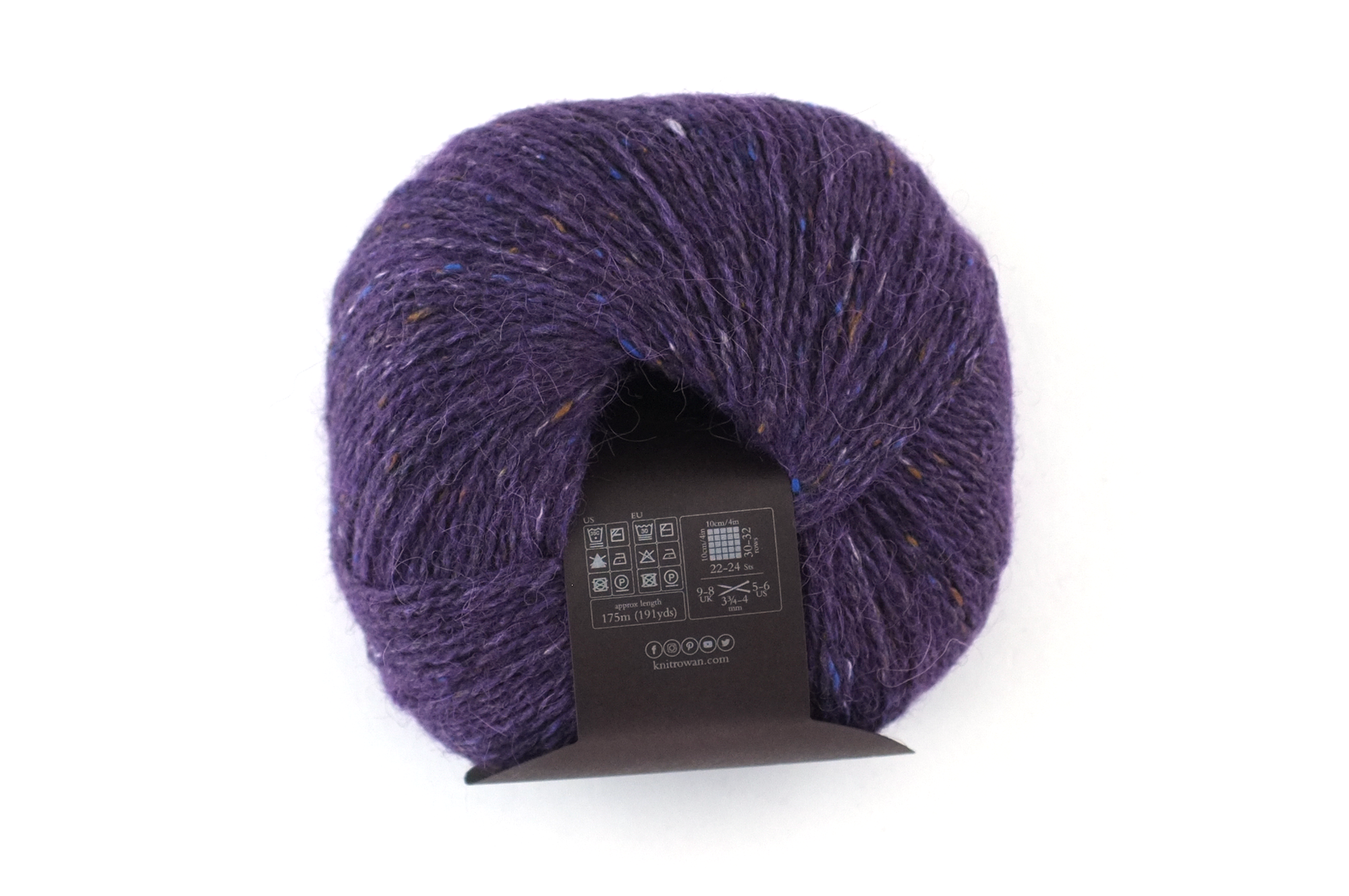 Rowan Felted Tweed Bilberry 151, dark reddish purple, merino, alpaca, viscose knitting yarn