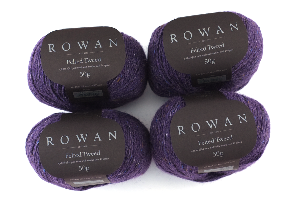 Rowan Felted Tweed Bilberry 151, dark reddish purple, merino, alpaca, viscose knitting yarn