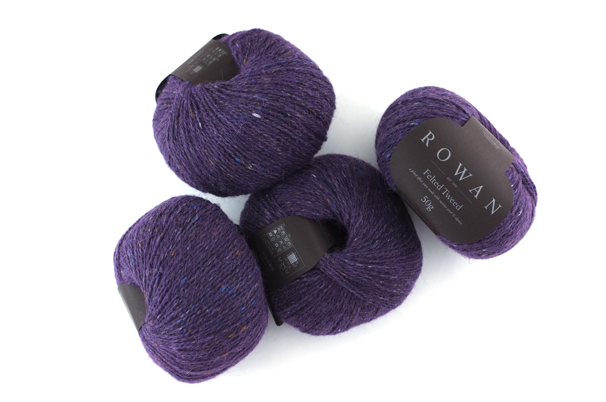 Rowan Felted Tweed Bilberry 151, dark reddish purple, merino, alpaca, viscose knitting yarn