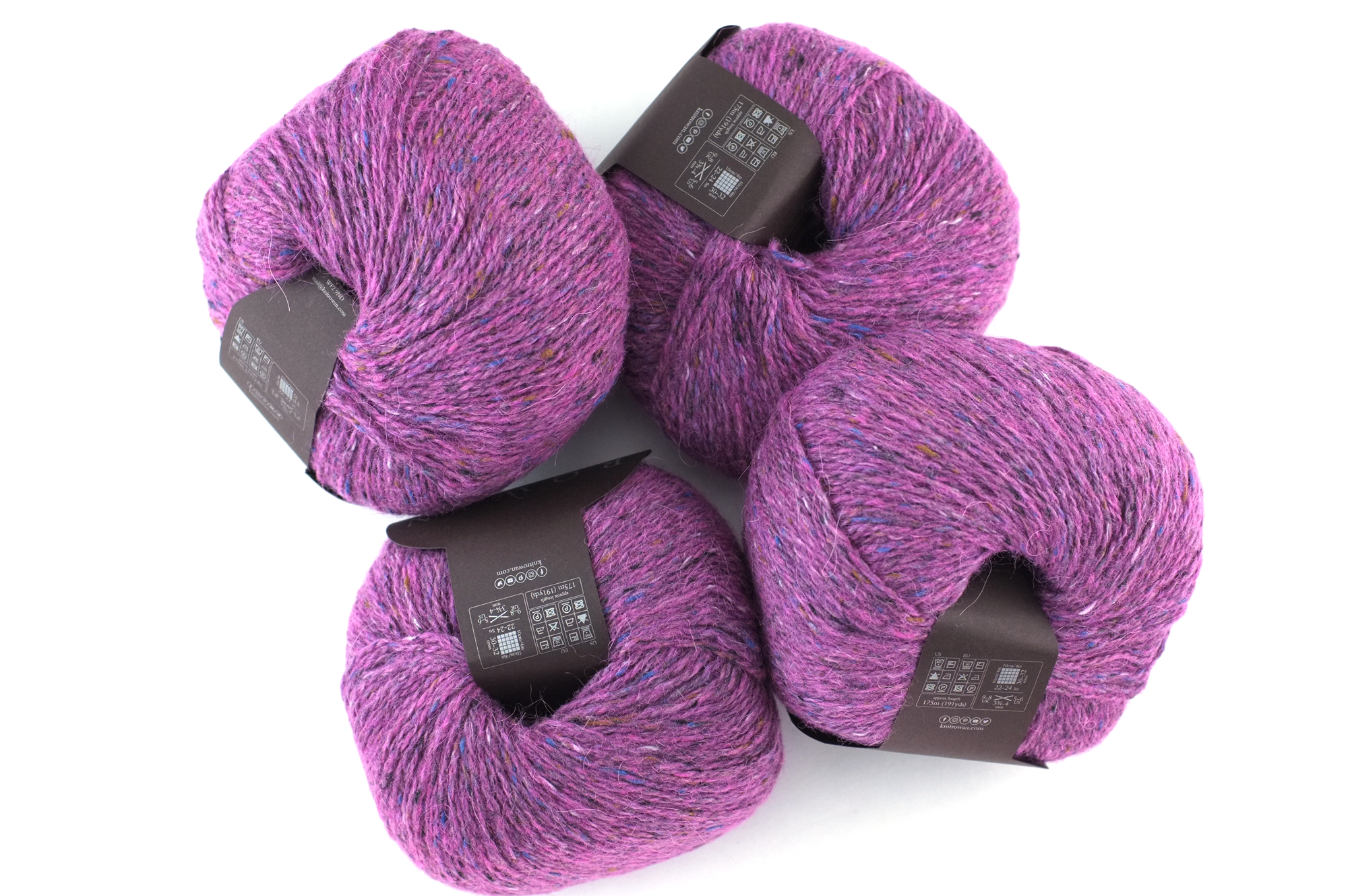 Rowan Felted Tweed Peony 183, magenta pink, merino, alpaca, viscose knitting yarn