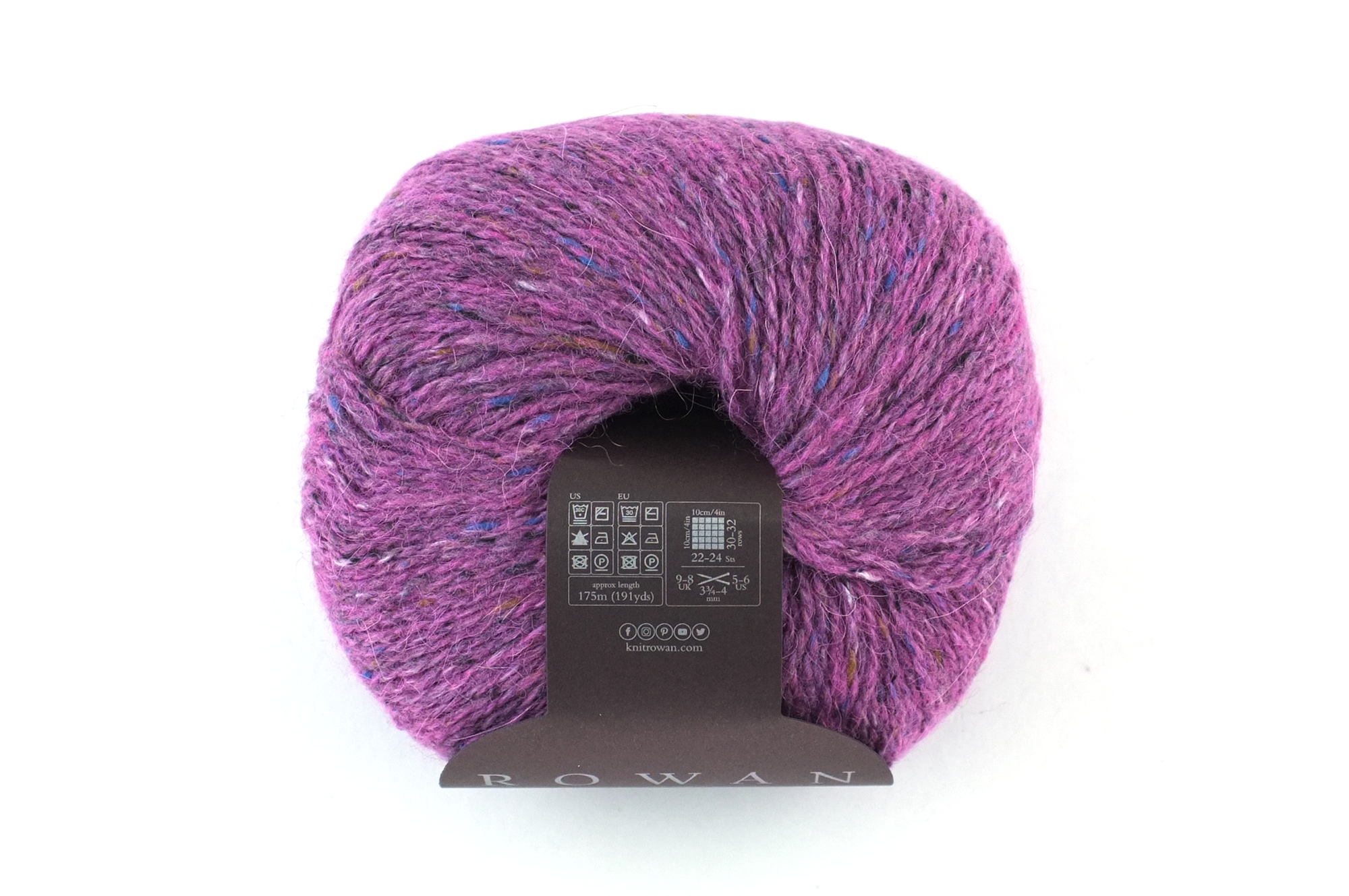 Rowan Felted Tweed Peony 183, magenta pink, merino, alpaca, viscose knitting yarn