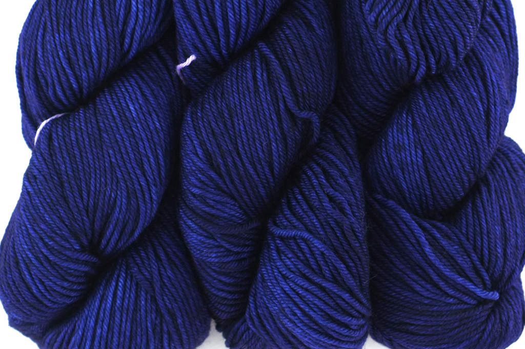 Malabrigo Rios in color Purple Mystery, Worsted Weight Superwash Merino Wool Knitting Yarn, darkest purple, #030