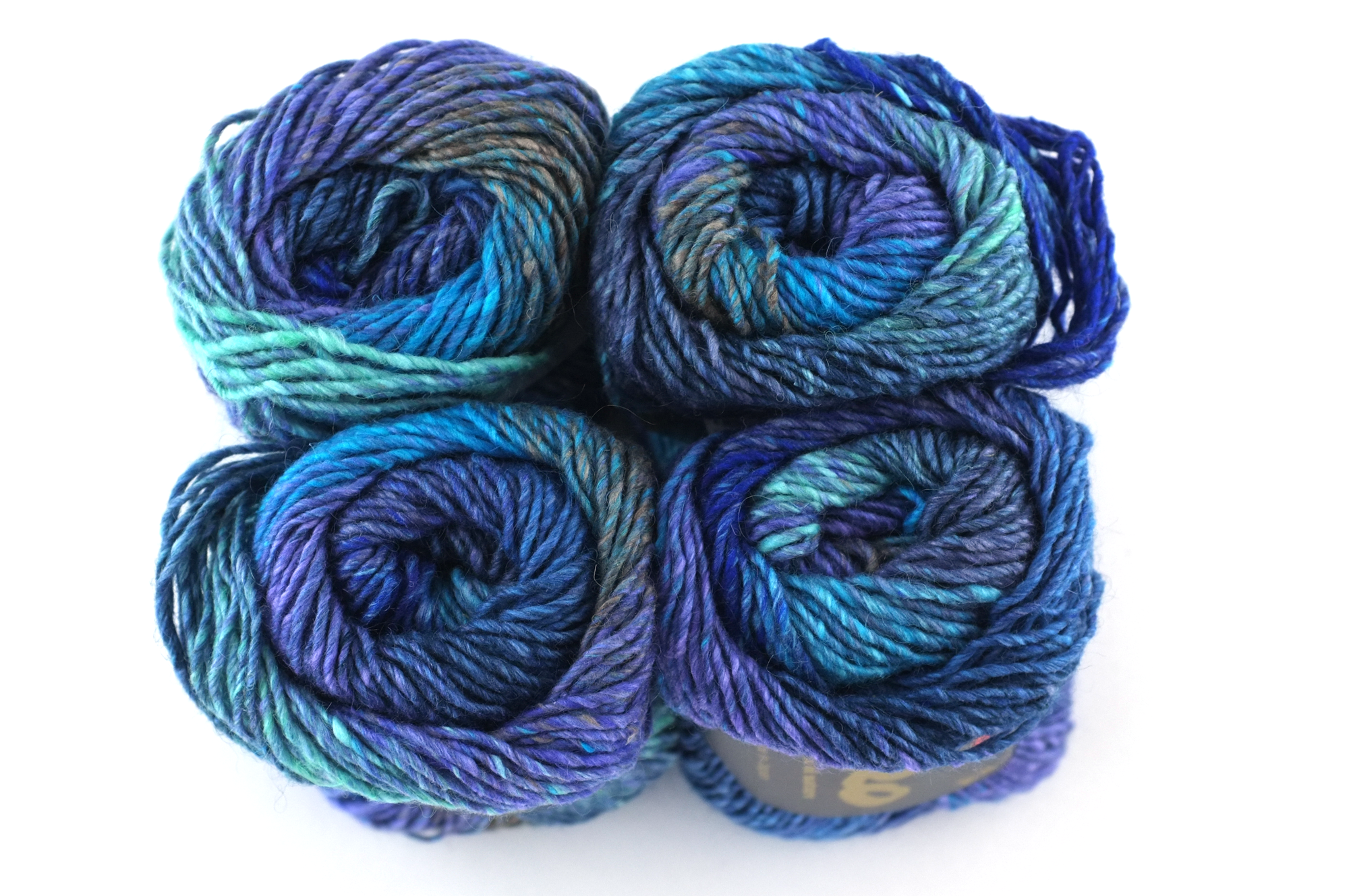 Noro Silk Garden Color 373, Silk Mohair Wool Aran Weight Knitting Yarn, turquoise, blues, purple