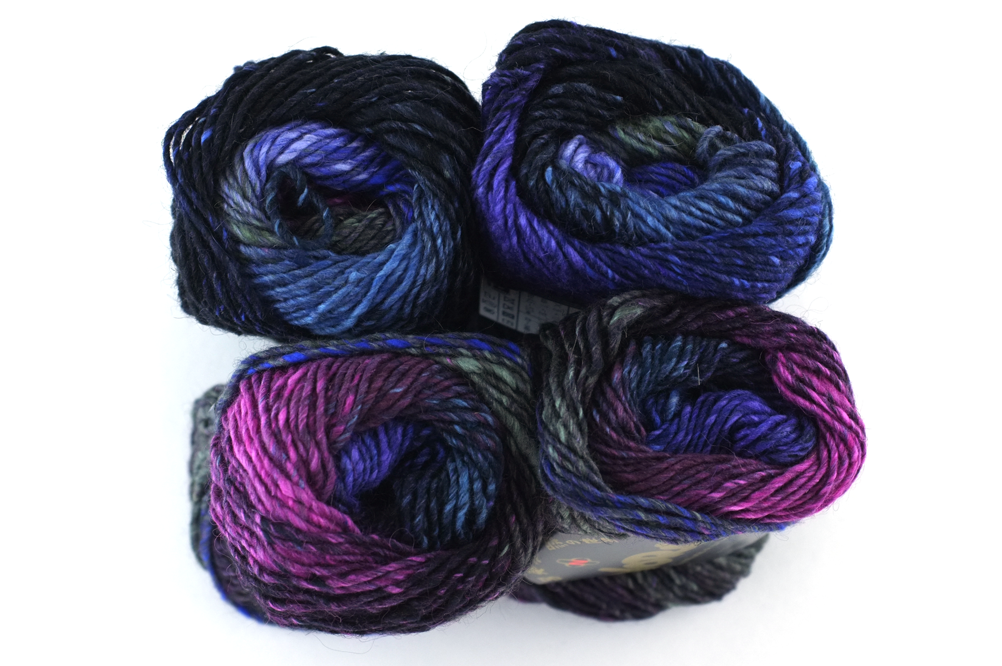 Silk Garden, color 395 Silk Mohair Wool Aran Weight Knitting Yarn, violet, magenta, navy