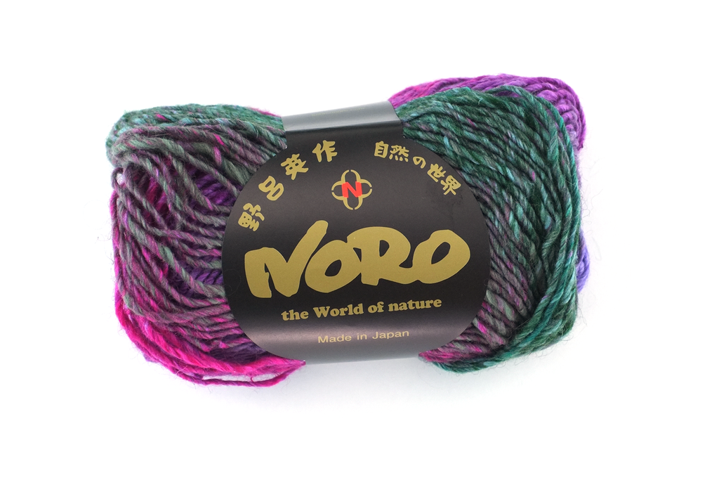 Noro Silk Garden Color 522, Silk Mohair Wool Aran Weight Knitting Yarn, malachite, magenta, violet from Purple Sage Yarns
