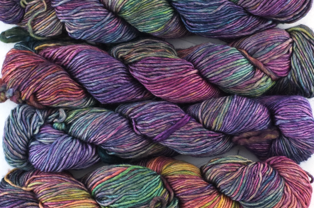 Malabrigo Silky Merino in color Arco Iris, DK Weight Silk and Merino Wool Knitting Yarn, rainbow, #866