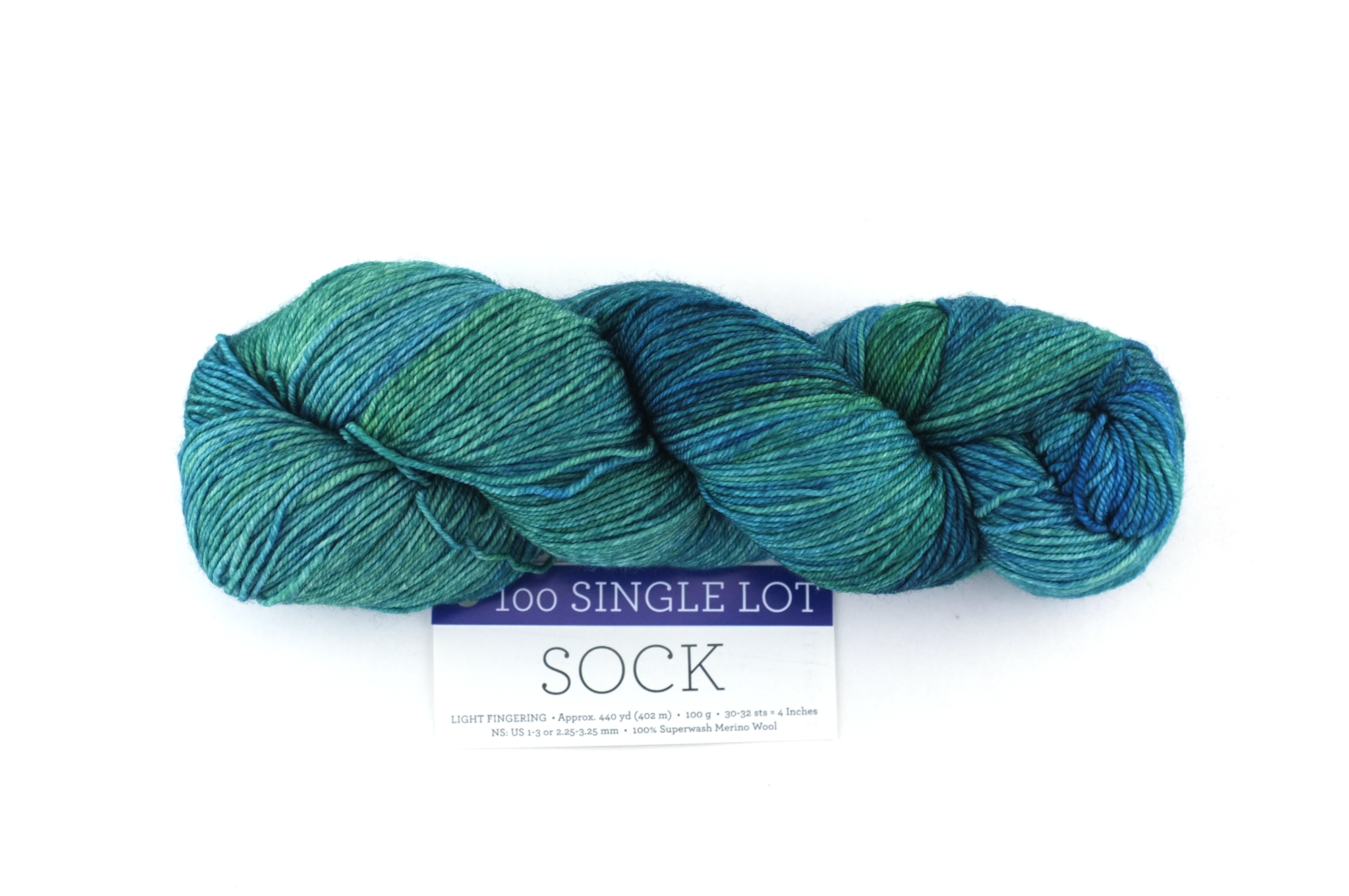 Malabrigo Sock sample, teals and green, Fingering Weight Merino Wool Knitting Yarn, single lot sale