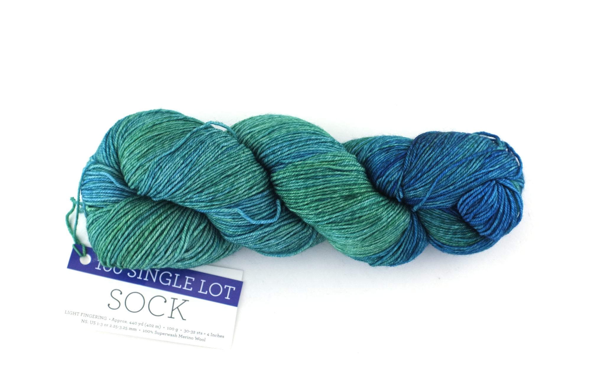 Malabrigo Sock sample, teals and green, Fingering Weight Merino Wool Knitting Yarn, single lot sale