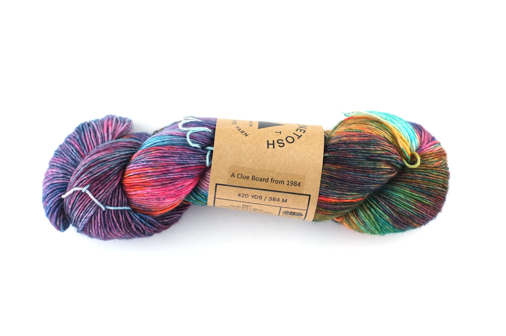 Tosh Merino Light, Clue Board, prismatic rainbow shades, superwash fingering yarn