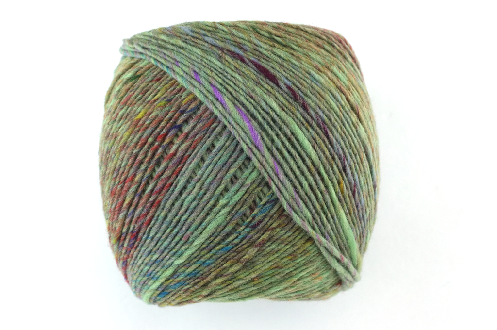Noro Viola color 024, aran weight knitting yarn, dragon skeins, green mix, Yurihonjō, 100% wool from Purple Sage Yarns