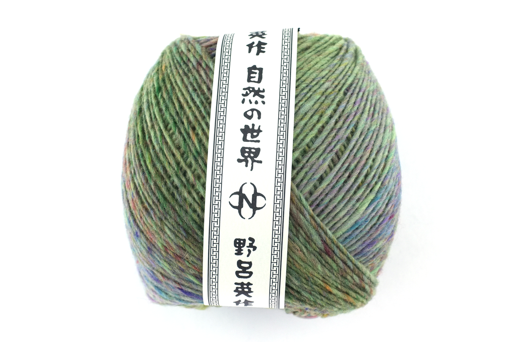 Noro Viola color 024, aran weight knitting yarn, dragon skeins, green mix, Yurihonjō, 100% wool from Purple Sage Yarns