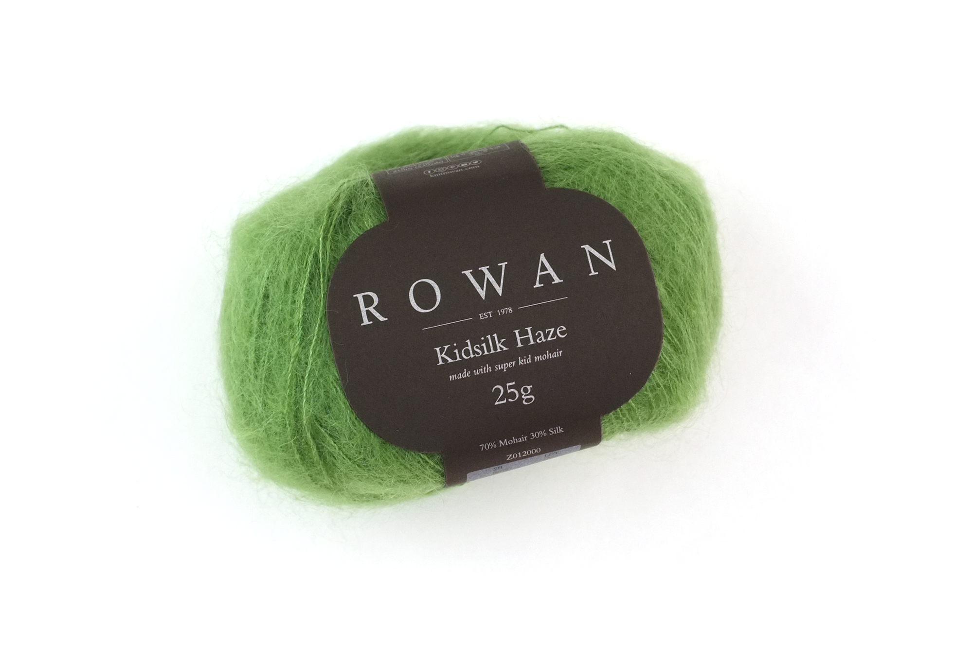 Rowan Kidsilk Haze, Olive #721, medium green, mohair/silk laceweight yarn - Purple Sage Yarns