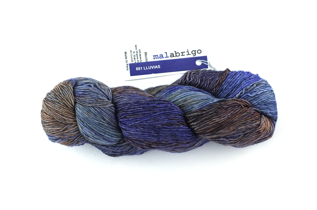 Malabrigo Mechita discontinued colorway Lluvias on sale from Purple Sage Yarns