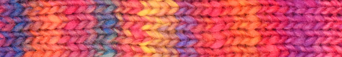 Noro Kureyon Color 102, Worsted Weight 100% Wool Knitting Yarn, red, yellow, pink