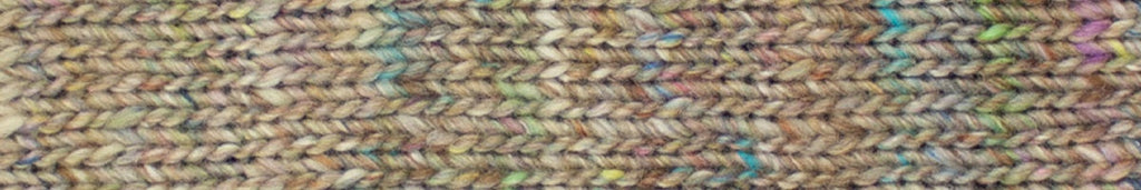 Noro Silk Garden Sock Solo Color TW10, wool silk mohair sport weight knitting yarn, pastel rainbow tweed flecks on tan from Purple Sage Yarns