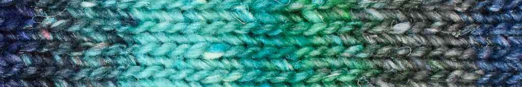 Noro Silk Garden Color 515, Silk Mohair Wool Aran Weight Knitting Yarn, turquoise, navy, forest from Purple Sage Yarns