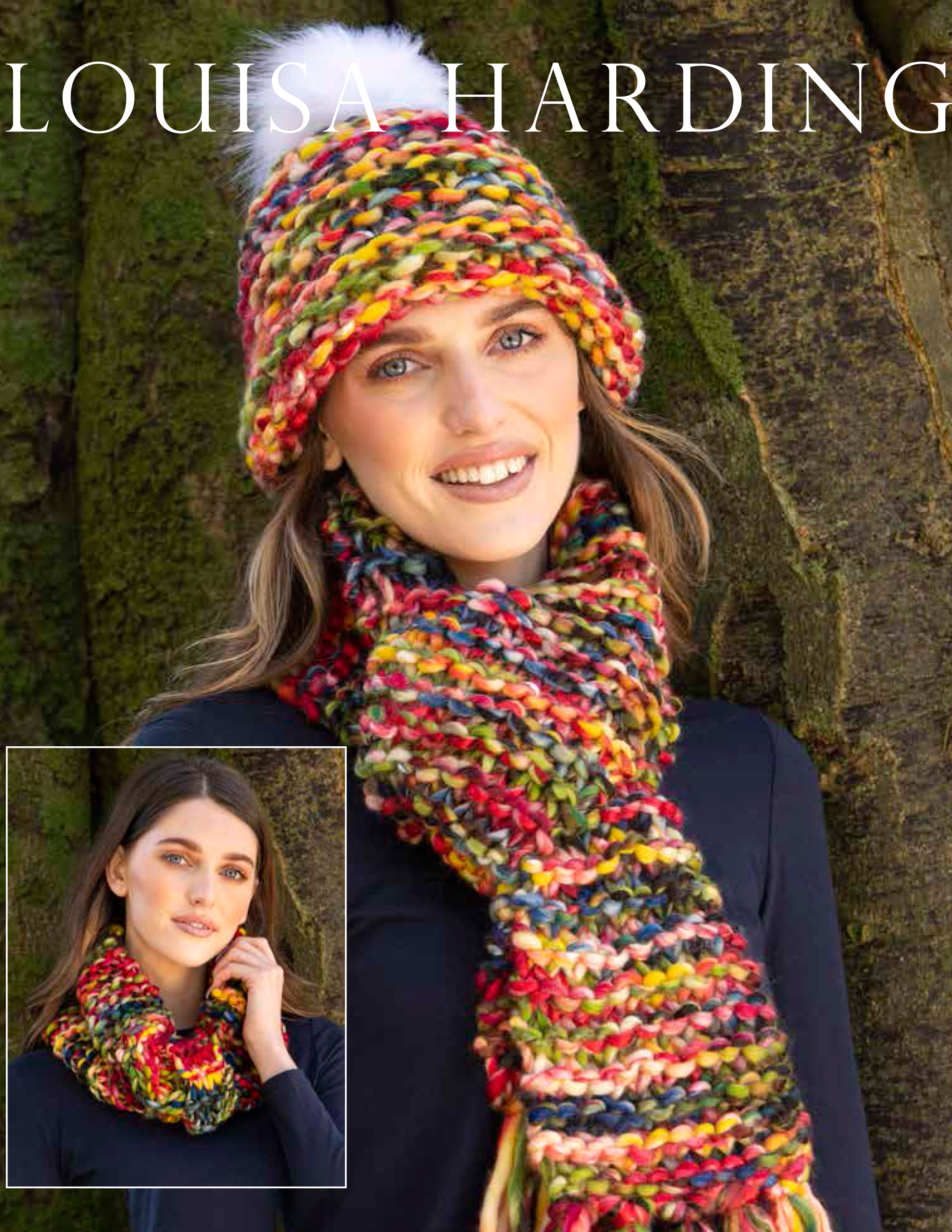 Alma hat and scarf with Enorme free digital knitting pattern