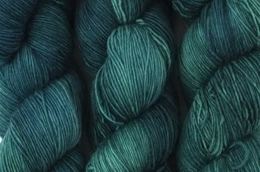 Malabrigo Lace in color Verde Esperanza, Lace Weight Merino Wool Knitting Yarn, dark teal, #160 - Purple Sage Yarns