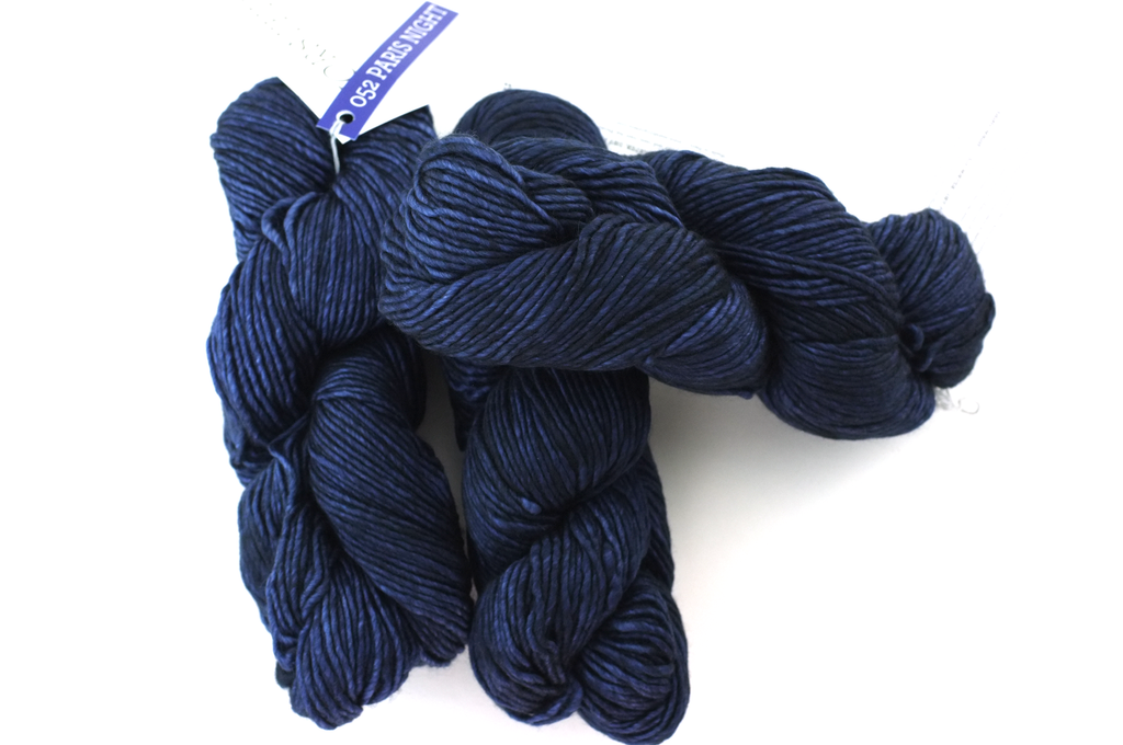 Malabrigo Worsted in color Paris Night, #052, Merino Wool Aran Weight Knitting Yarn, dark blue - Purple Sage Yarns