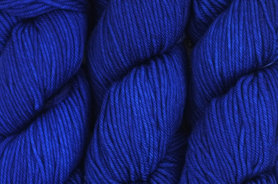 Malabrigo Rios in color Matisse Blue, Merino Wool Worsted Weight Knitting Yarn, brilliant electric blue, #415 - Purple Sage Yarns