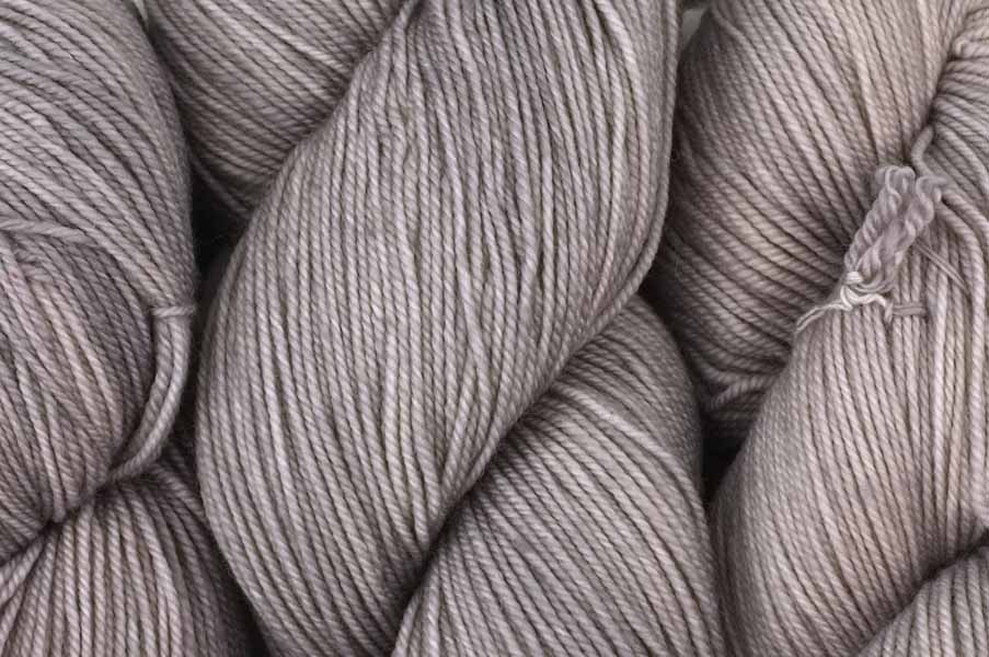 Malabrigo Sock in color Pearl, Fingering Weight Merino Wool Knitting Yarn, pale gray, #036 - Purple Sage Yarns