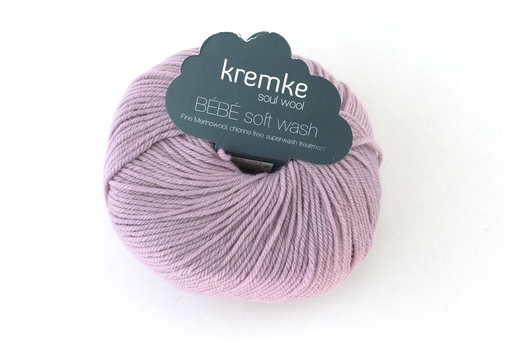 Bébé Soft Wash Baby Yarn, Dusty Pink, medium pink, sport weight superwash merino wool from Purple Sage Yarns
