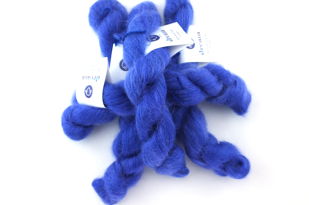 Billy Kid Silk, laceweight, Revenue Blue 081, bright cobalt blue, semi-solid, Dream in Color yarn from Purple Sage Yarns