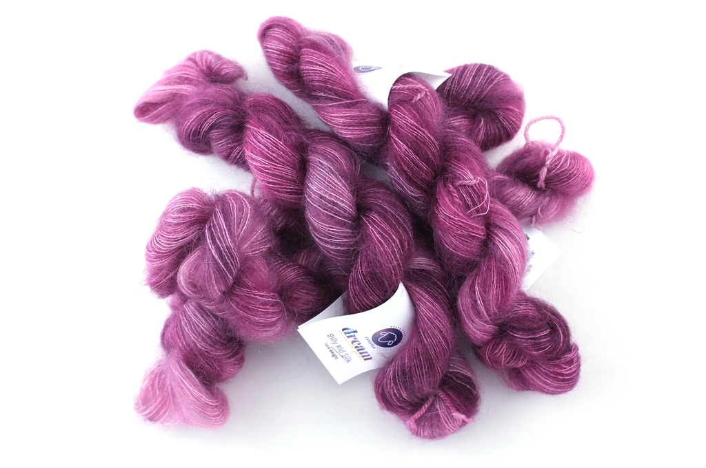 Billy Kid Silk, laceweight, Shy 733, deep pinks, Dream in Color yarn from Purple Sage Yarns