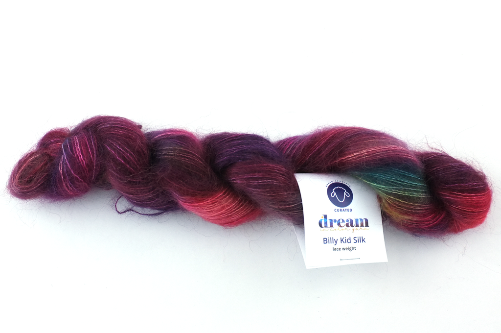 Billy Kid Silk, laceweight, Cabaret 901, mulberry, red, Dream in Color yarn from Purple Sage Yarns
