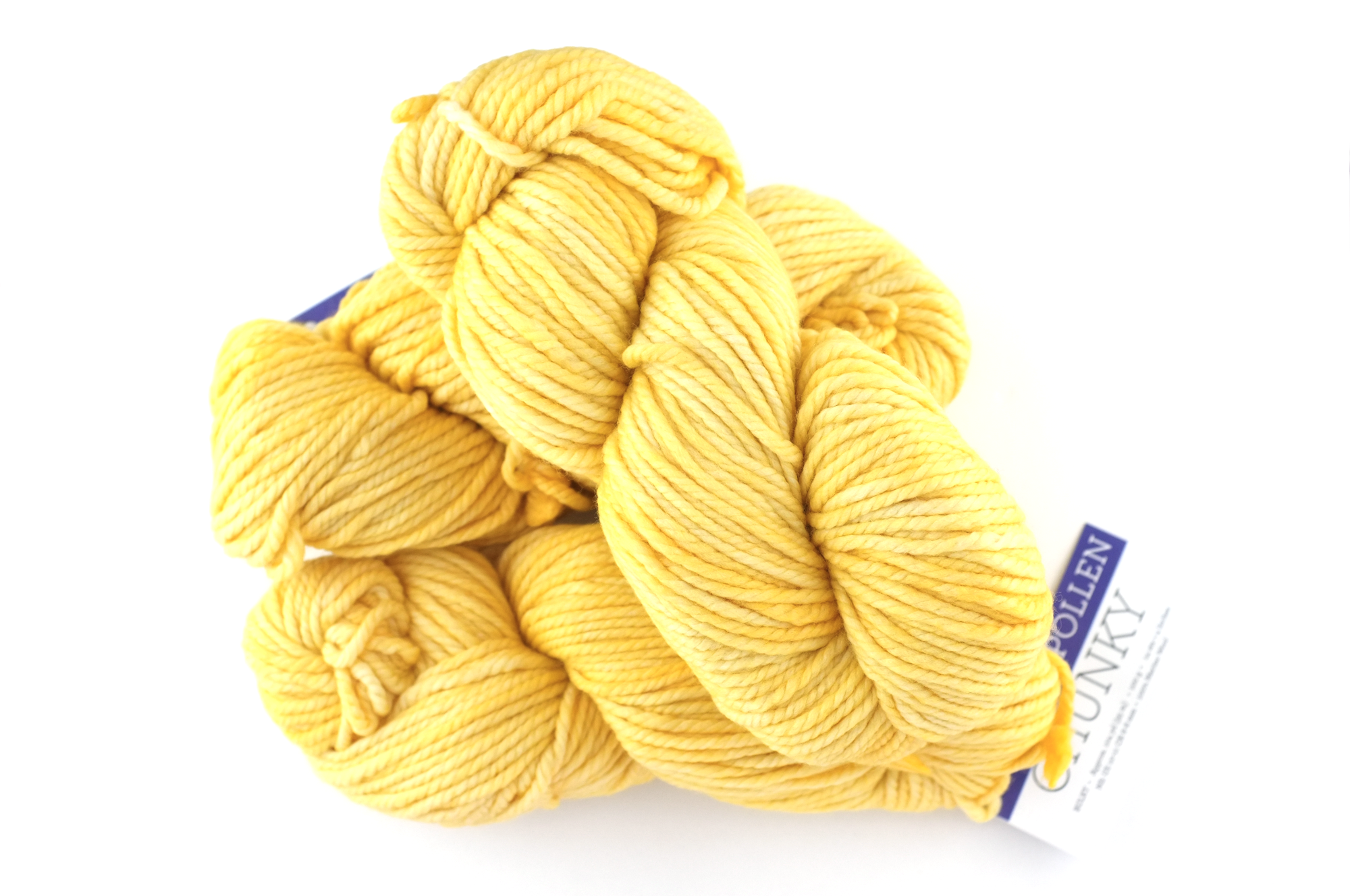 Malabrigo Chunky in color Pollen, Bulky Weight Merino Wool Knitting Yarn, light yellow, #019