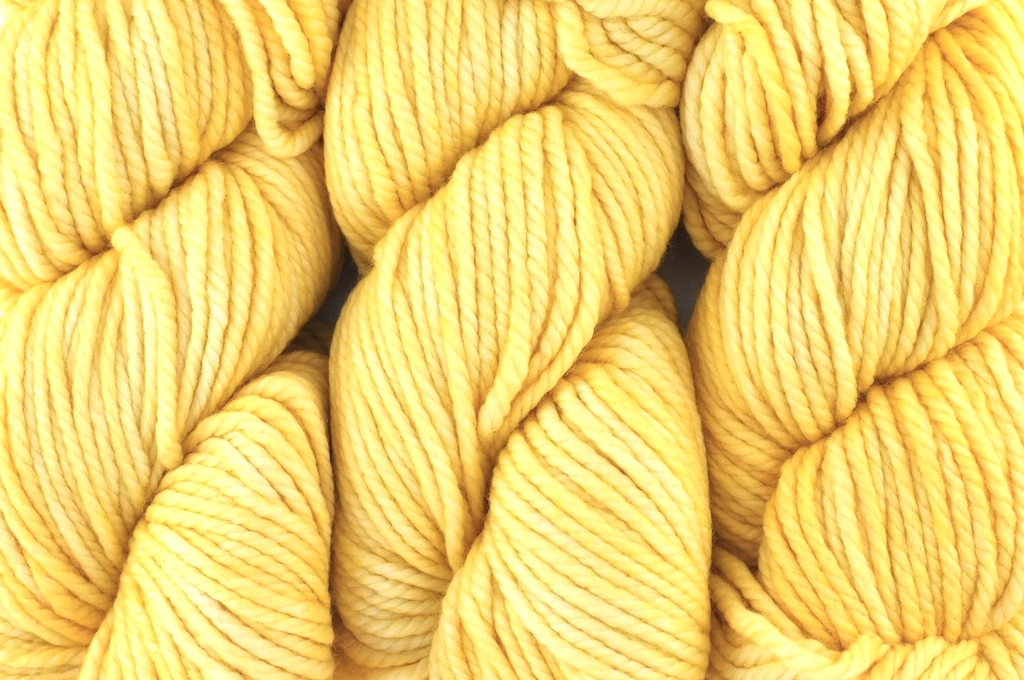 Malabrigo Chunky in color Pollen, Bulky Weight Merino Wool Knitting Yarn, light yellow, #019