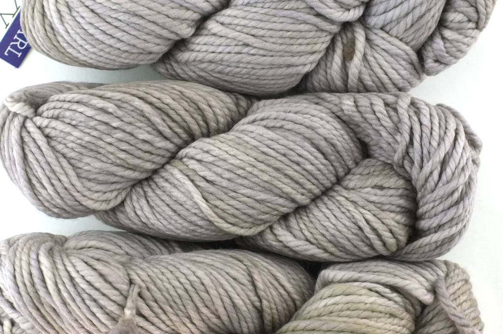 Malabrigo Chunky in color Pearl, Bulky Weight Merino Wool Knitting Yarn, pale light gray, #036 - Purple Sage Yarns