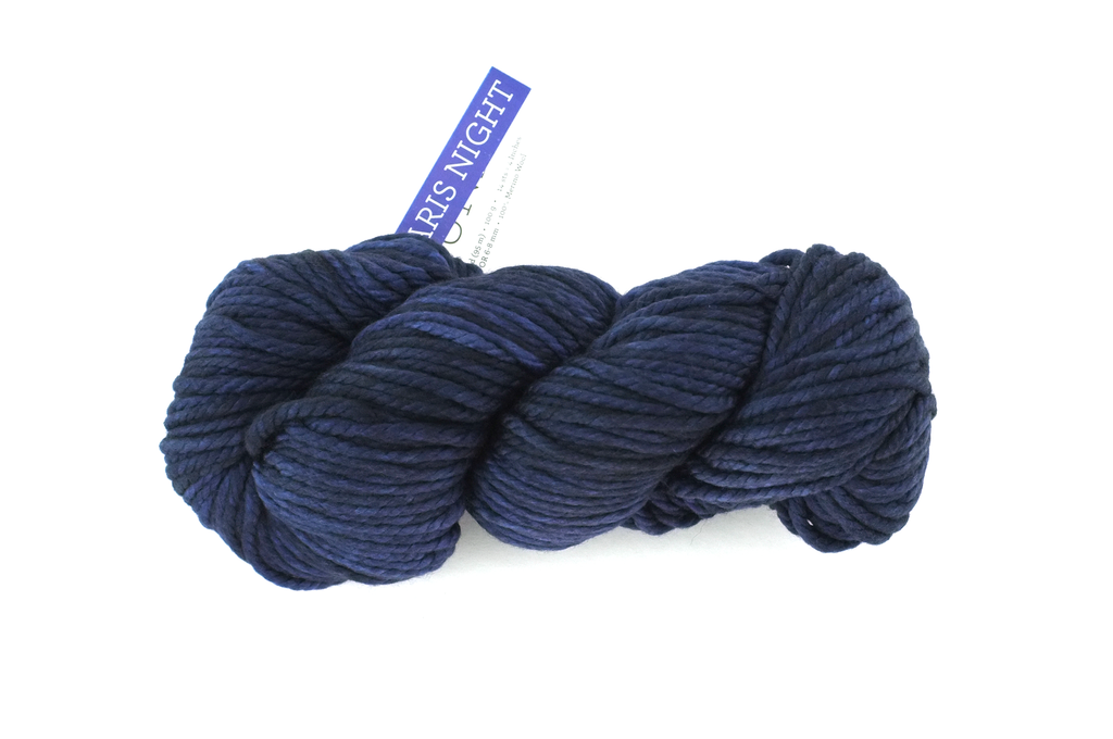 Malabrigo Chunky in color Paris Night, Bulky Weight Merino Wool Knitting Yarn, darkest blue, #052 - Purple Sage Yarns