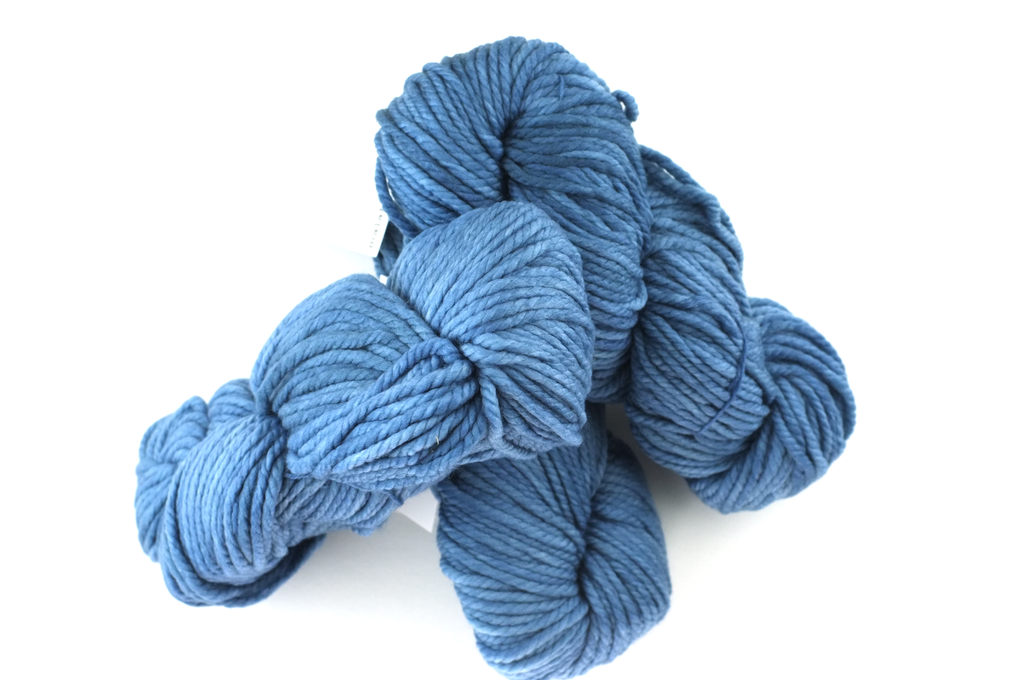 Malabrigo Chunky in color Stone Blue, Bulky Weight Merino Wool Knitting Yarn, medium blue shade, #099 - Purple Sage Yarns