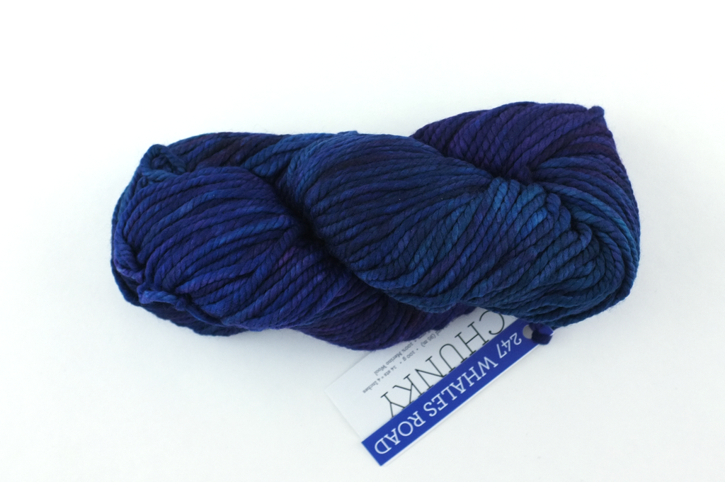 Malabrigo Chunky in color Whale's Road, Bulky Weight Merino Wool Knitting Yarn, dark blues, purples, #247 - Purple Sage Yarns