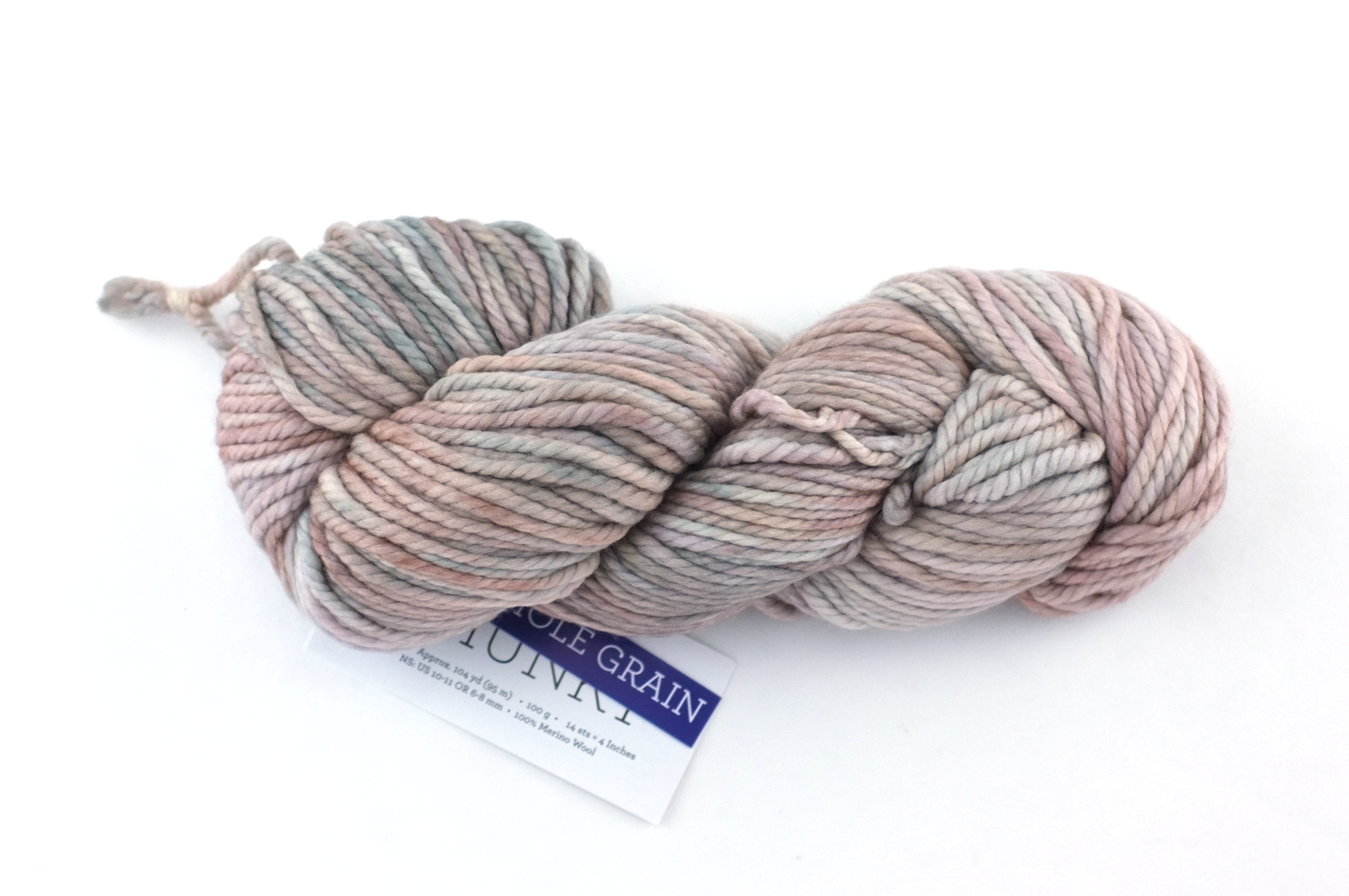 Malabrigo Chunky in color Whole Grain, Bulky Weight Merino Wool Knitting Yarn, beige shades, #696 - Purple Sage Yarns