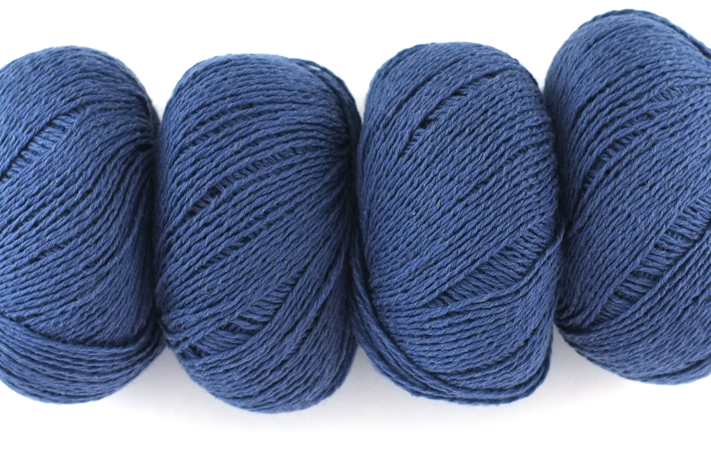 Hempathy no 041, Hazy Blue, hemp, cotton, modal, linen-like DK weight knitting yarn, blue. from Purple Sage Yarns