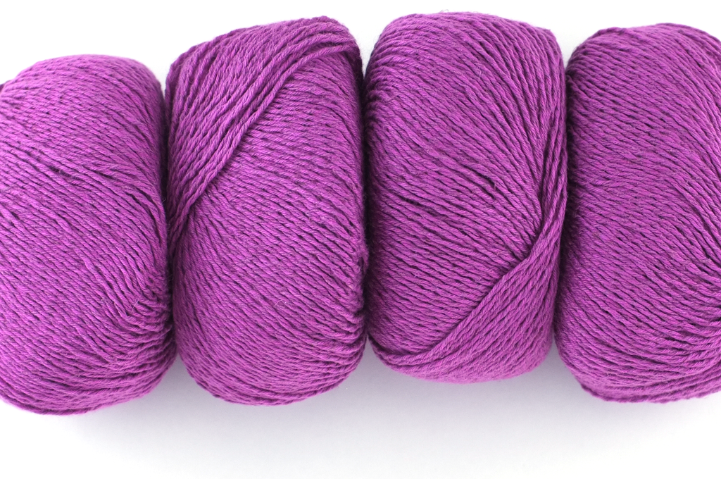 Hempathy no 058, Red Violet, hemp, cotton, modal, linen-like DK weight knitting yarn from Purple Sage Yarns
