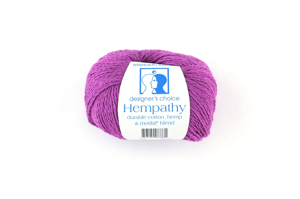 Hempathy no 058, Red Violet, hemp, cotton, modal, linen-like DK weight knitting yarn from Purple Sage Yarns