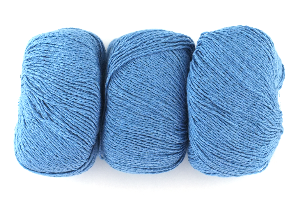 Hempathy no 070, Bluebird, hemp, cotton, modal, linen-like DK weight knitting yarn from Purple Sage Yarns