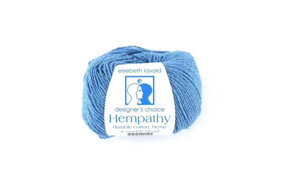 Hempathy no 070, Bluebird, hemp, cotton, modal, linen-like DK weight knitting yarn from Purple Sage Yarns