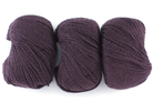 Hempathy no 087, Deep Mulberry, hemp, cotton, modal knitting yarn in dark fig, linen-like DK weight knitting yarn